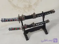 کاتانا جفتی با استند تیغه فلزی