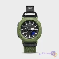 ساعت مچی مردانه کاسیو پروترک Casio Protrek مدل PRJ-B001 رنگ سبز، موتور ژاپن، زه چرخشی، سبک، مدرن، بند رابر
