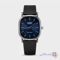 ساعت مچی مردانه کاسیو ۳۲۹۸ | بند چرم صنعتی، صفحه مشکی، کیفیت کپی