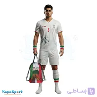 ست ورزشی شش تکه تیم ملی فرانسه جام جهانی 2026 مدل امباپه | تیشرت ، شورت ، جوراب ، مچ بند و شوزبگ