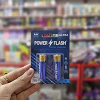 باتري نیم قلم 2 تایی الترا آلکلاين POWER FLASH
