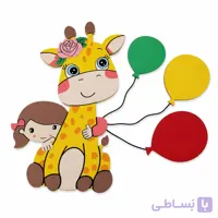 دیوارکوب فانتزی طرح زرافه و بادکنک چراغ خواب و دکور اتاق کودک نور آفتابی ملایم