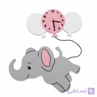 دیوارکوب چراغ‌دار طرح فیل و بادکنک چراغ خواب و دکور اتاق کودک هاله نور زرد گرم