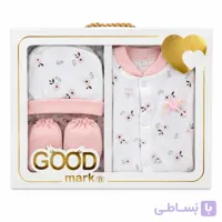 ست ۴ تکه نوزادی گودمارک کد 04 طرح گل‌ریز
