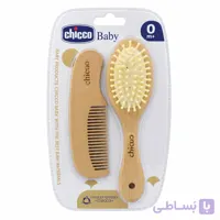 برس و شانه چوبی چیکو با دندانه‌های سیلیکونی ابزار ایمن مراقبت از مو ضد حساسیت و فوق‌العاده نرم