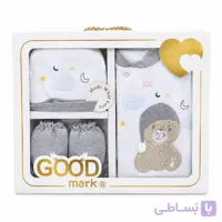 ست ۴ تکه نوزادی گودمارک کد 05 طرح خرس و ابر
