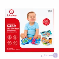کتاب پارچه‌ای آموزشی Sobebear ابزاری برای تقویت هوش و مهارت‌های حرکتی کودک با صفحات برجسته و رنگارنگ