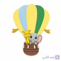 دیوارکوب و چراغ خواب LED طرح فیل و بالن سه‌بعدی اکسسوری دکوراتیو اتاق کودک با نور آفتابی ملایم