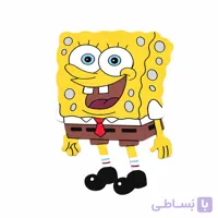 دیوارکوب و چراغ خواب طرح باب‌اسفنجی سه‌بعدی دکور اتاق کودک با نور LED آفتابی ملایم