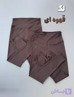 لگ ورزشی زنانه مدل فلامنت پشت ساده کمرگنی تک رنگ قهوه ای کد 0140