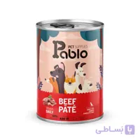 کنسروپته التراپرمیوم سگ پابلووزن400گرم طعم گوشت خالص