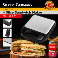 ساندویچ ساز ۴ خانه سیلور جرمنی مدل SL-656 توان 1400 وات