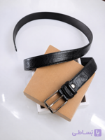 کمربند کروکودیلی چرم طبیعی | Natural Leather Crocodile Belt | CLB-BELT-01
