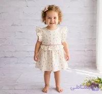 پیراهن دخترانه قلبی جنس موسلین خنک کد ۳۱۹