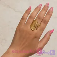 انگشتر زنانه دو طرفه استیل