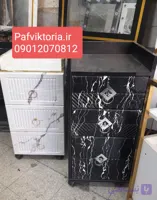 ترولی چوبی آرایشگاهی طرح سنگ لوزی ارسال به سراسر ایران