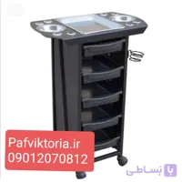 ترولی آرایشگاهی  فلز پلاسیتک پنچ کشو رنگ بندی مختلف ارسال به سراسر ایران