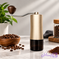 آسیاب دستی قهوه مخزن شیشه ایی