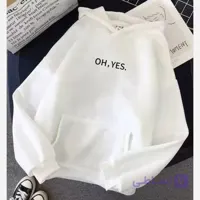 هودی زنانه طرح Oh Yes سایز فری جنس دورس تو کرکی