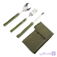 ست قاشق چنگال و کارد مجموعه سه عددی نظامی