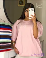 تیشرت زنانه باکسی تدی فری سایز