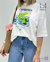 تیشرت یونیسکس باکسی طرح لیموناد فری سایز