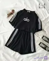 ست تیشرت و شورتک زنانه طرح alo
