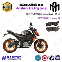 لنت دیسکی ترمز جلو موتور سیکلت کد 123240 مناسب برای بلنتا آر BLENTA R 225 همتاز موتور