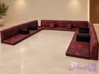 ست شاه نشین مدل U شکل 9 نفره – مبل کف نشین سنتی