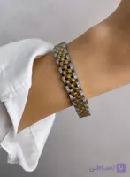 دستبند رولکس  ،دستبند استیل مدل رولکس رنگ ثابت ،دستبند جدید و شیک رولکس