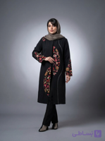 مانتو زنانه بلند سوزندوزی جلوبسته مرویجت