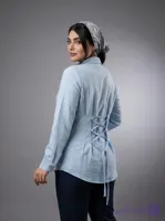 شومیز زنانه پشت‌بنددار | شومیز ساعت شنی تابستانی