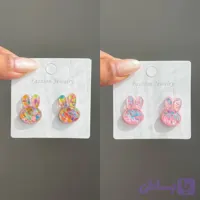گوشواره خرگوش رنگی