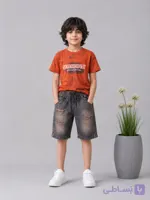 شلوارک بچگانه جین نسکافه ای سایز 55تا100 کد2006092