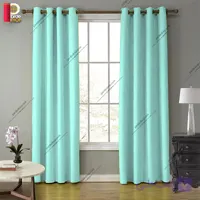 پرده پانچی هازان (کتان) آبی‌روشن