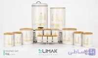 سرویس آشپزخانه درب چوب(اورانوس) لیماک درجه یک 16 پارچه چوب رابر ضد آب (طرح کاج)