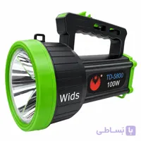 چراغ قوه دستی ویدز مدل 100W TD-5800(باتری لیتیومی و شارژر USB)