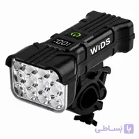 چراغ جلوی دوچرخه ویدز مدل شارژی آژیر دار پاوربانکدار 12LED