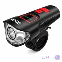 چراغ جلوی دوچرخه ویدز مدل شارژی بوق دار 6صدا