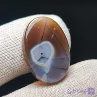 نگین سنگ طبیعی عقیق جزع معدنی خراسانی طرح خاص کد 30190