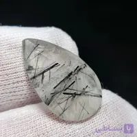 نگین سنگ کوارتز رتایل معدنی برزیلی وزن ۱۵/۳۵ قیراط کد 29559