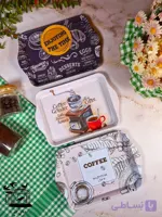 سینی فلزی کوچک Coffee