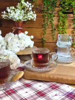 ست فنجان و نعلبکی بلوری
