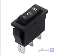 کلید راکر 3 حالت 2 طرف ریستی وسط خاموش باریک KCD3