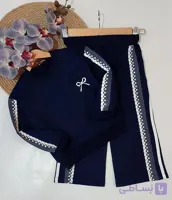 ست بلوز شلوار پاپیون و نوار دوزی شده