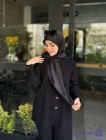 روسری خطی ژان ژان مشکی ترک زنانه