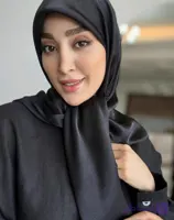 روسری متالیک شنی مجلسی مشکی زنانه