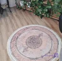فرشینه گرد مخمل طرح ژیوا D222 (پس کرایه)