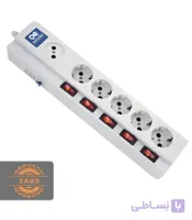 چند خانه فیوز دار 1+5 با کابل 5 متر پارت الکتریک کد 2162