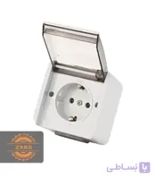 پریز بارانی ارت دار پارت الکتریک مدل ازین کد 2199